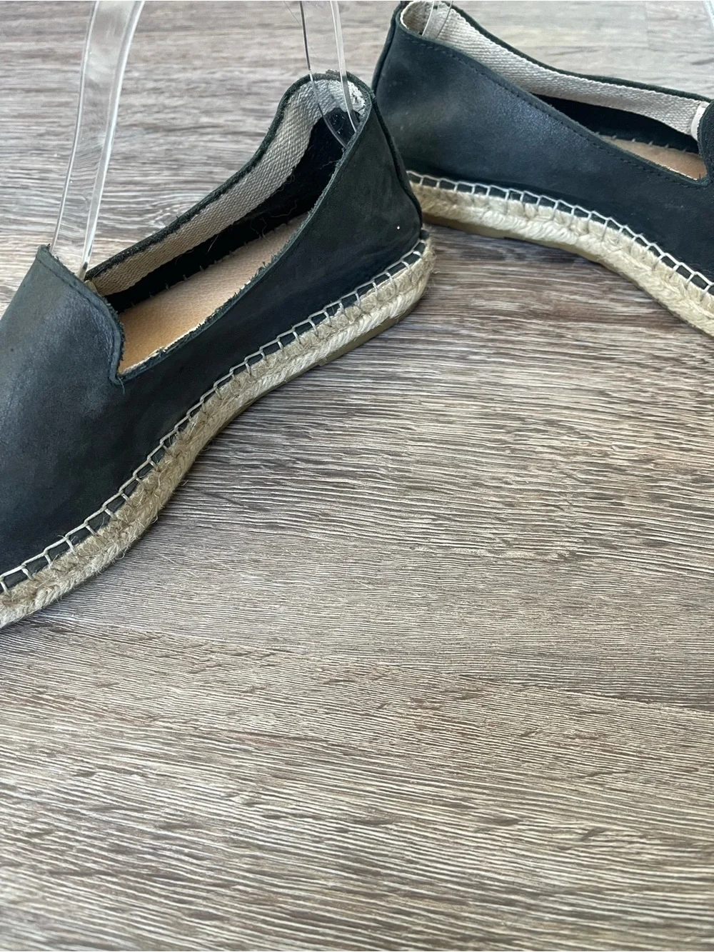 Free People | Black Laurel Canyon Flat Espadrille Loafer Sandals Size 37 - Picture 5 of 9